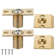 JQK Closet Ball Catch Hathware Hardware ze stali nierdzewnej Catch Regulowane z plyta uderzeniowa Zlota Wykonczenie 2 pakiet HBC100-BG-P2