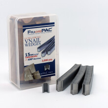 Chiodi a V per cornici in legno massello - 15 mm (9/16 di pollice) - [Confezione da 2000 chiodi a V impilati] - AMP - Cunei a V ultra resistenti