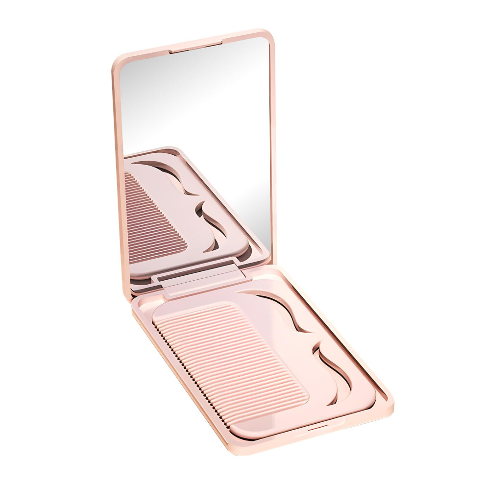 Jurrissa Protable Folding Mirror With Case Compact Travel Mirror With Hair Comb For Purse Bag Small Pocket Makeup Mirror For Women Girls Easy To Ca