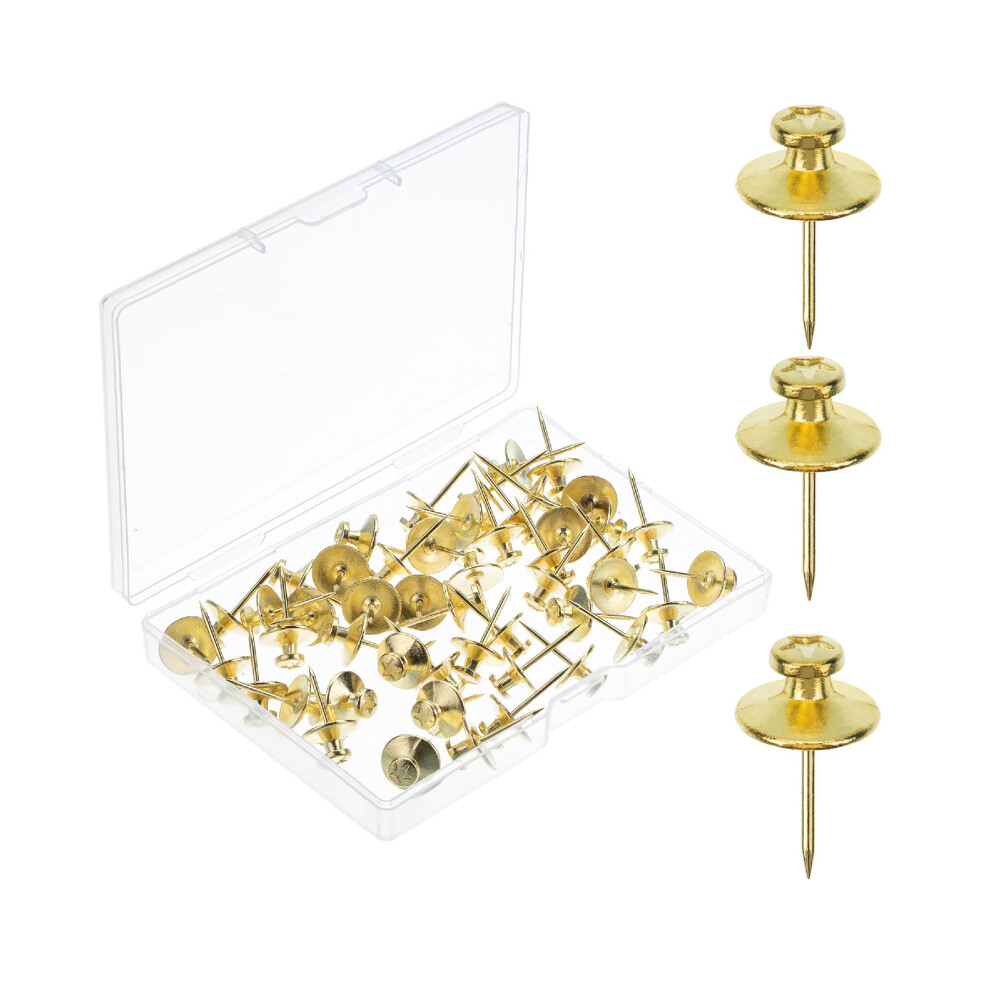 Mr. Pen Double Headed Picture Nails - 50 Pack Gold Tacks For Wall Hangings 840316913713