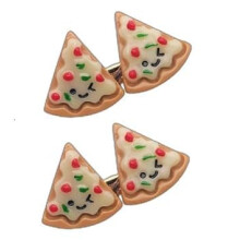 2 stuks kleurrijke grappige smiley pizza haaraccessoires voedsel haarclips voor vrouwen en meisjes schattige haarspelden eendenbek haaraccessoires an