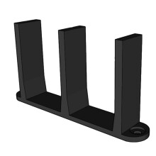 Skjutskpsdrr Golvstyrningsfste | Universal passform fr 1-3/8"""" bredddrrar (svart) | Grovers Home Solutions