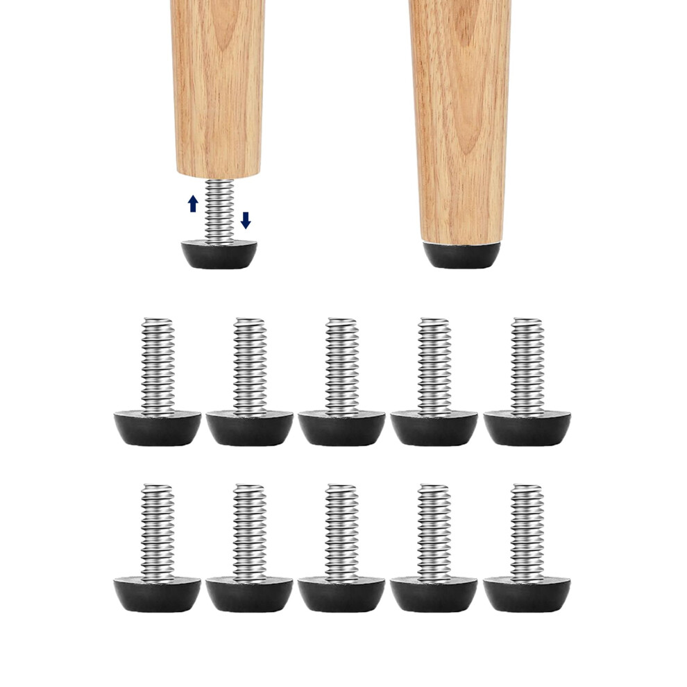 Wafjamf Adjustable Furniture Levelers Screw In Threaded Adjustable Levelers Feet Screw On Furniture Glide Leveling For Table Chair Furniture Legs ( 723496241329