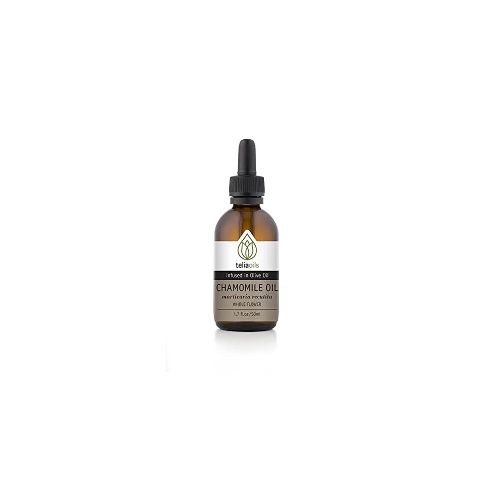 Teliaoils Chamomile Infused Oil Extract (Macerated Oil) 1.7 Fl Oz / 50Ml - Triple Infusion In Organic Olive Oil.