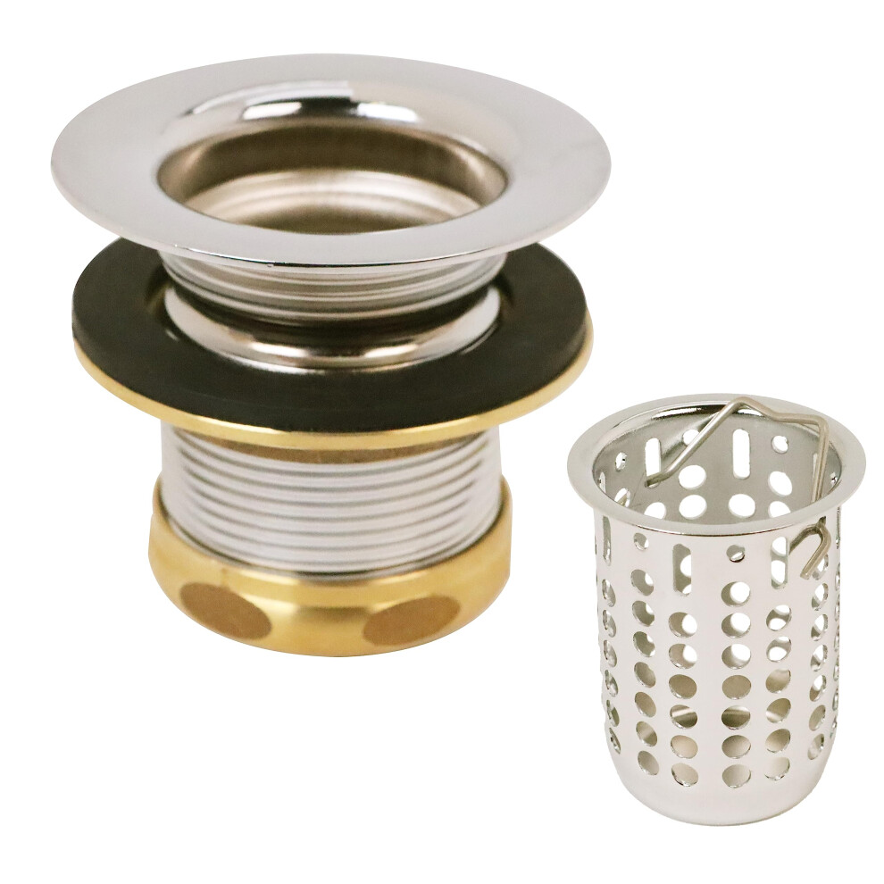 Westbrass Junior Basket Style Bar Sink Strainer Polished Nickel D218-05 747028218054