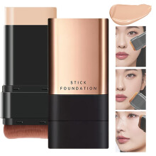 2 In 1- Luxury Anti-Wrinkle Foundation Stick Korea Flawless Eraser Foundation Stick With Brush Contour Stick Foundation Face Stick Makeup Eraser K