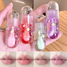 KTouler Niet-plakkerige getinte lipglossolieset Hydraterende lipgloss 4-delige opvullende lipolie Fruitig blijvend voedende glanzende lipoli?
