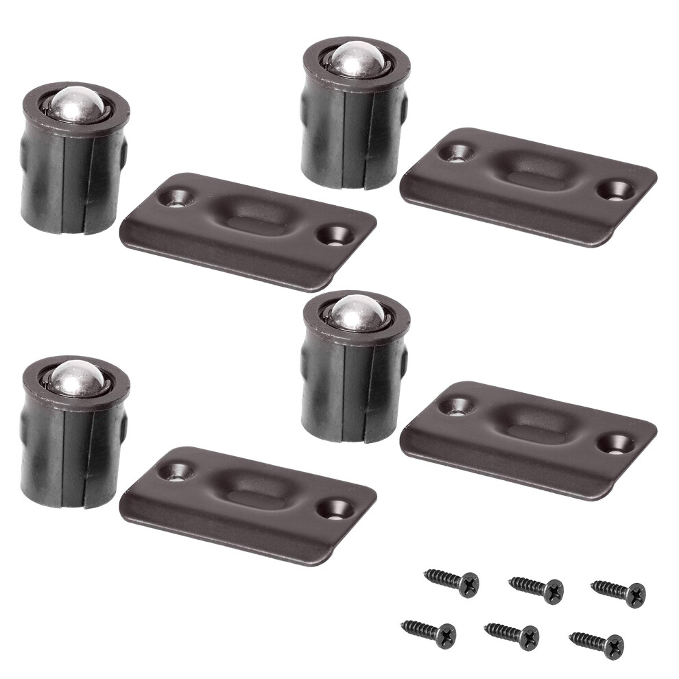Ball Catch Door Hardware For Closet Or Cabinet Oil Rubbed Bronze 4 Pack 840013411314