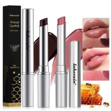 2 Stuck get nter Lippenbalsam, schwarzer und rosa Lippenstift, feuchtigkeitsspendender, naturlicher, glanzender Lippenbalsam, transparenter, leic