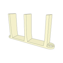 Universal Sliding Closet Door Floor Guide Bracket - Grovers Home Solutions (Beige)