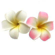2 STUKS 7 cm Wit en Roze Hawaiiaanse Frangipani Plumeria Schuimkop Bloem Party Strand Haar Clip Haarspeldjes