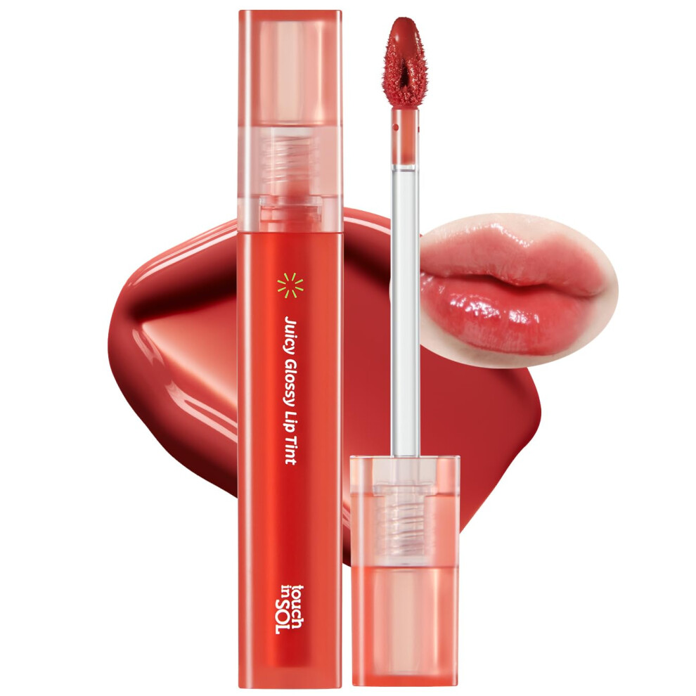 Touch in Sol Vegan Again Juicy Glossy Lip Tint - High Pigmented & Glossy Korean Lip Tint - Shiny Translucent Color - Glowy Hydrated Lips  Moisturizing