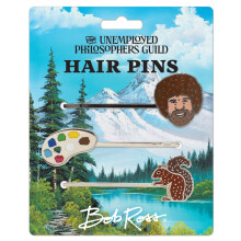 Bob Ross 3 haarspeldenset - Ross verf-ezel en eekhoorn
