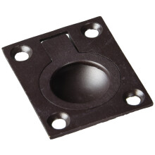Deltana FRP175U10B 1 3/4-Inch x 1 3/8-Inch Solid Brass Flush Ring Pull