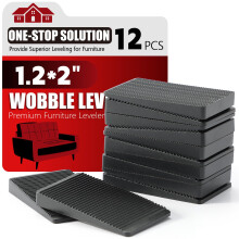 Meubelleveller 12-delig Kit Grootte Verscheidenheid | Multifunctionele rubberen vulring voor stelvoeten Stabiel | Anti-wiebelpad voor ongelijke tafel