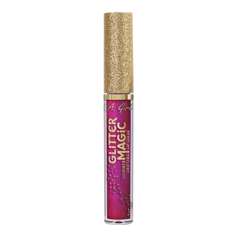 La-Meisje Pink L.a. Girl Glitter Magic Shimmer Shifting Lip Color Fizzy Fuchsia Glc896