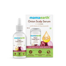Mamaearth Onion Scalp Serum with Niacinamide | Hydrating Formula to Enhance Hair Growth & Thickness | Hair Fall & Breakage Control Solution | 1.6
