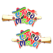 Cinco De Mayo Hiusklipsit Meksikon Fiesta Hiusneulat naisille Statement Cactus Chili Pinata Sombrero Alligaattoripidikkeet Meksikon Hiustarvikkeet La