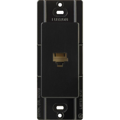 Lutron CA-PJ-BL Claro telefonstik Sort