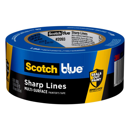 3M ScotchBlue Sharp Lines Multi-Surface Painterstape, 1.88 inch x 60 yards, Blauw