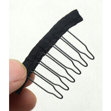 Jozlynn 12 stk. parykkamme til fremstilling af paryk 6 t?nder parykclips Stell tand til h?rstykke h?tter DIY (12 stk sort)