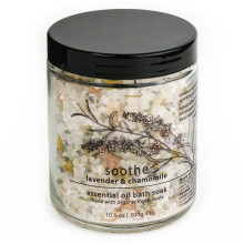 Hemlock Park Soothe Essential Oil Bath Soak | Naturalmente lenitivo sale marino minerale e botanico | 10.5 Oz Jar | Lavanda e camomilla