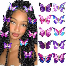 BARTOSI Butterfly Hajkapcsok Lila Pillang Hajcsavarok Pillangk Hajtu Aranyos Dekoratv Bobby Pins Hajkiegsztok noknek s lnyoknak (10 db-os csom