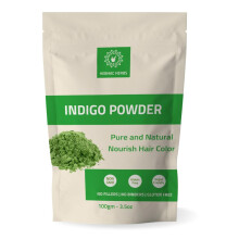 Indigo Powder for Hair Color/Beard Dye by Hebhac Herbs | Natural Indigo Hair Color for Black & Dark Hair | Indigofera Tinctoria | 3.5oz (100g) Natura