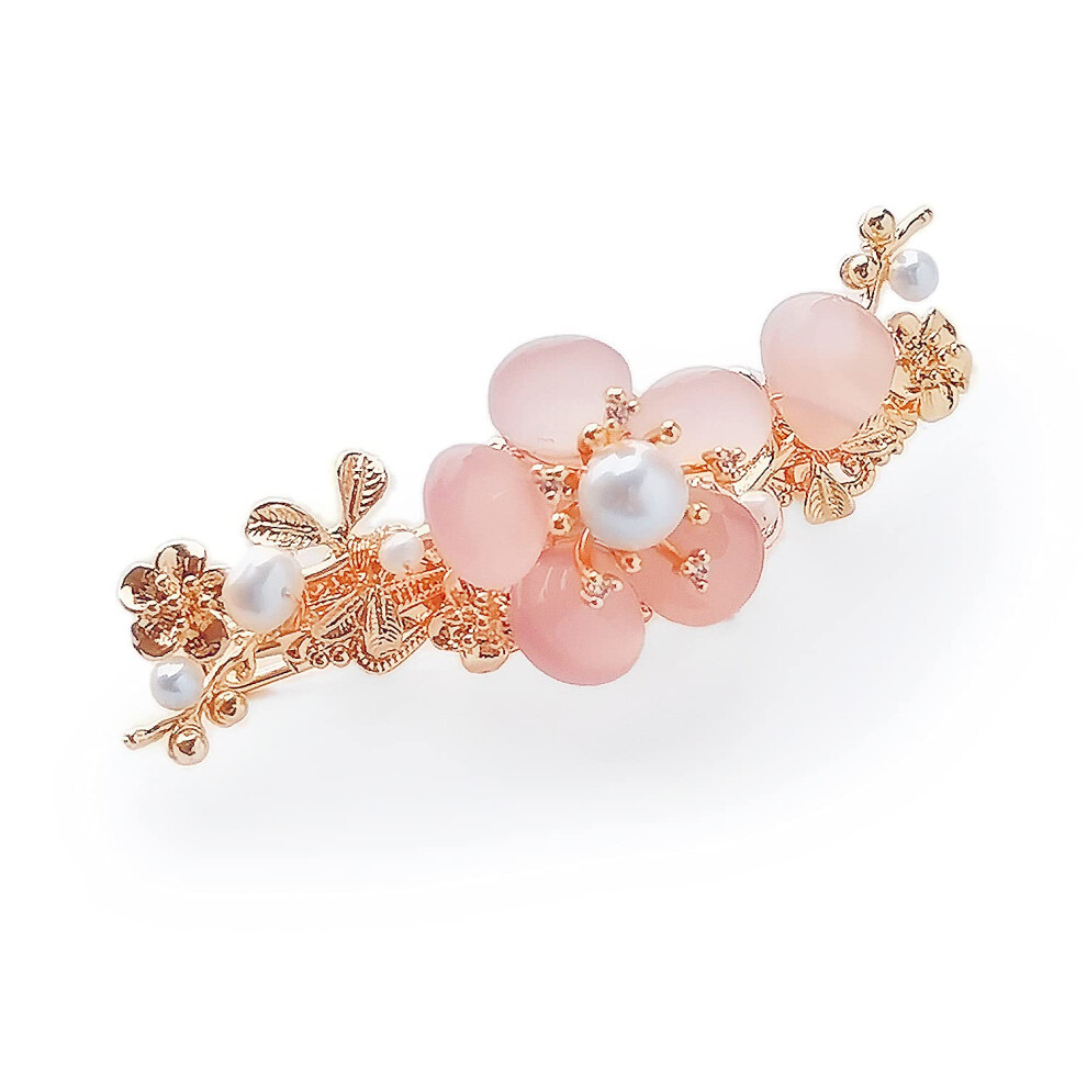 CCijiNG New Year Tassel Hair Clip for Women Flower Hair Clips Fashionable Gifts for Women Girls Mother's Day/Wedding/Party/Birthday/New Year(White & P