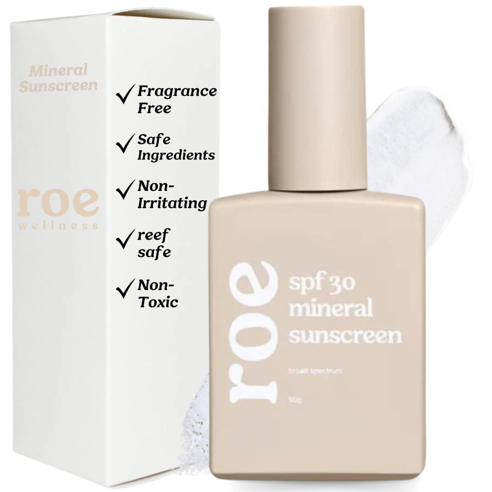 Photos - Sun Skin Care Roe Wellness- Baby Mineral Sunscreen SPF 30 | Non-Greasy Reef Safe Paraben-Free B0BKTP6R39