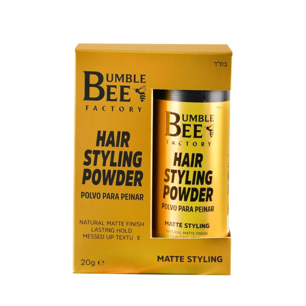 BUMBLE BEE Hair Styling Powder - Volumize and Texturize Your Hair Effortlessly  Natural Matte Finish - No Oil or Greasy Residue