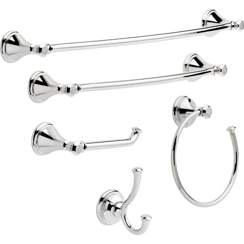 Delta 79735 Cassidy Double Towel Hook Bath Hardware Accessory in Polished Chrome 1