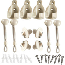Nye bungee kit slutkapper universal udskiftning monteringsbeslag af udvendige solskygger udendørs/indendørs rulle op persienner (beige 2pack)