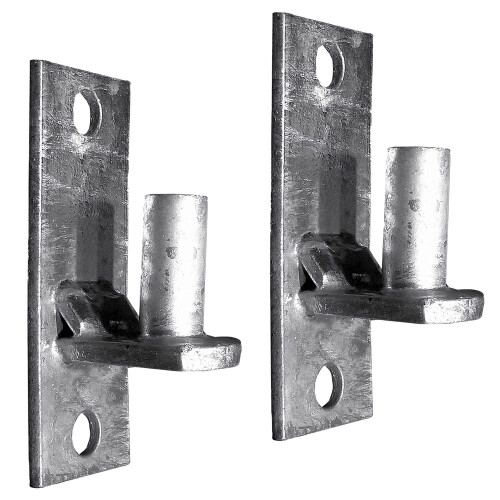 Jake Sales Wall Mount Flat Back Chain Link Fence Gate Hinge - 5/8 Hinge Pin 2 Pack