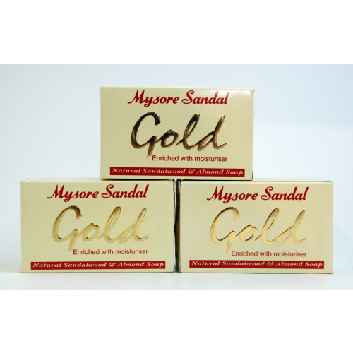 Mysore Sandal Gold Seife (125g) (3er-Pack)