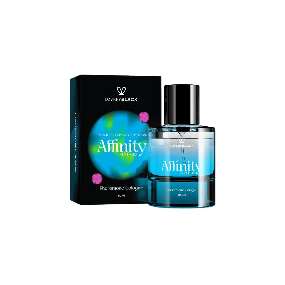 Lovery Amber Affinity For Him Pheromone Cologne For Men - Enhance Attraction & Confidence - Masculine Earthy & Musky Scent With Patchouli And Musk