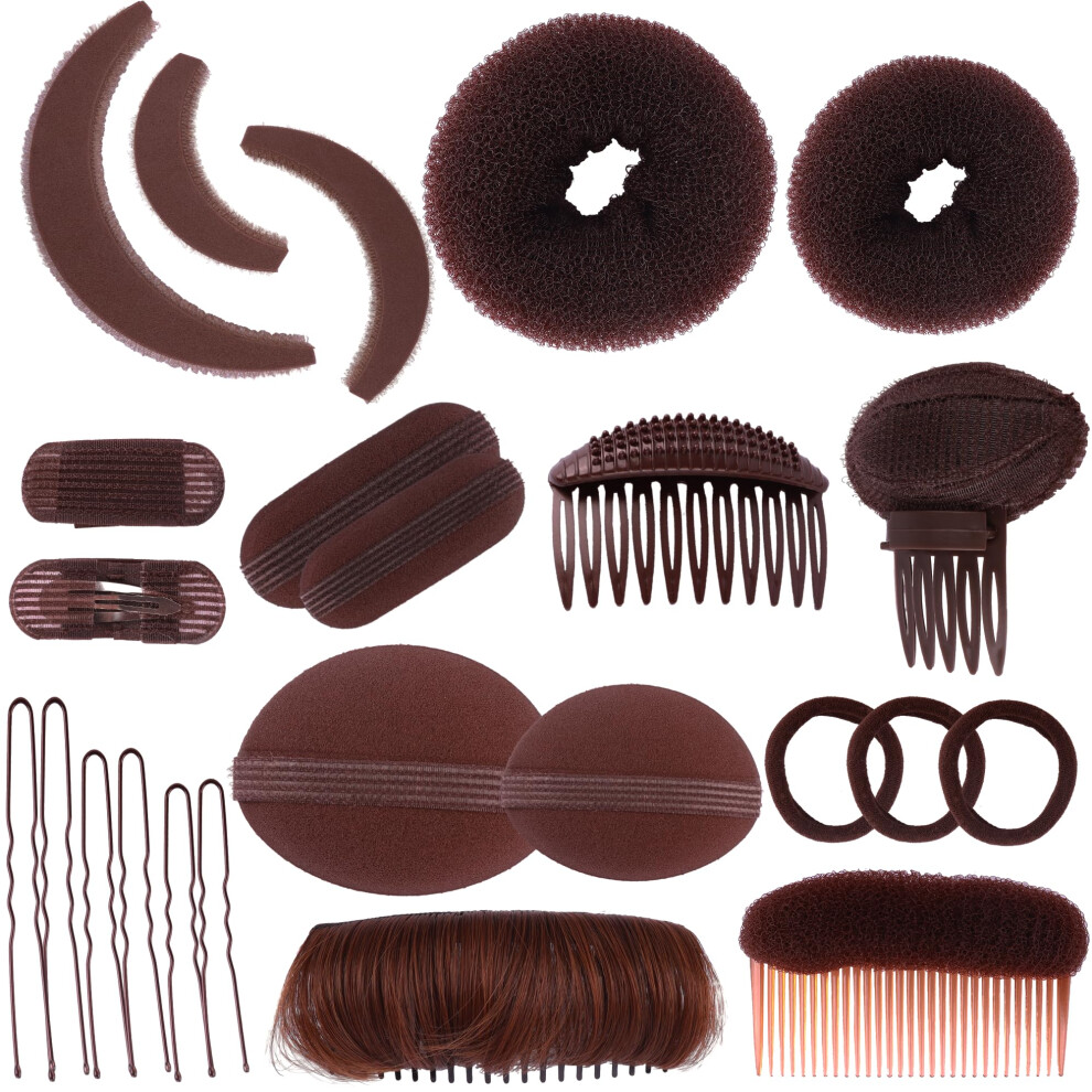 Kit De Base Pour Cheveux Volume En Ponge, Inserts Bump It Up, Outils De Coiffure, Peignes Bump Up, Pinces, Accessoires Pour Chignon En Ponge Po-image