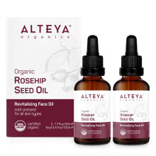 Alteya Rosehip Seed Oil USDA Certified Organic Face Oil  2x1.7 Fl Oz Glass Bottles with Pipette  All-Natural Moisturizer