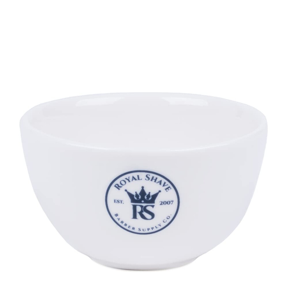 ?As????? ????S?A Cream/White Royal Shave Ceramic Textured Shaving Bowl - Shave Soap & Shaving Dish Textured For Rich Lather (White)