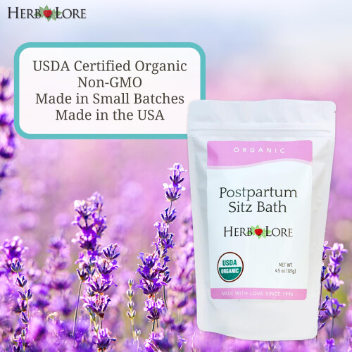 Herb Lore Organisk Postpartum Sitz Bath Soak Urte efter f?dslen Pleje til Perineal Healing 2