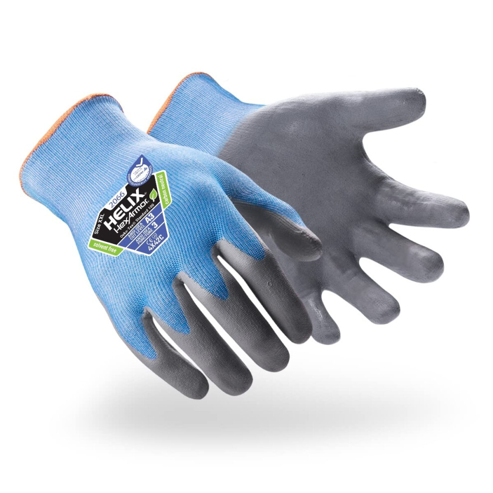 Photos - Safety Equipment HexArmor Cut-Resistant Abrasion-Resistant Knit Work Gloves | Helix 2066 | X-Large 2066-XL (10) 