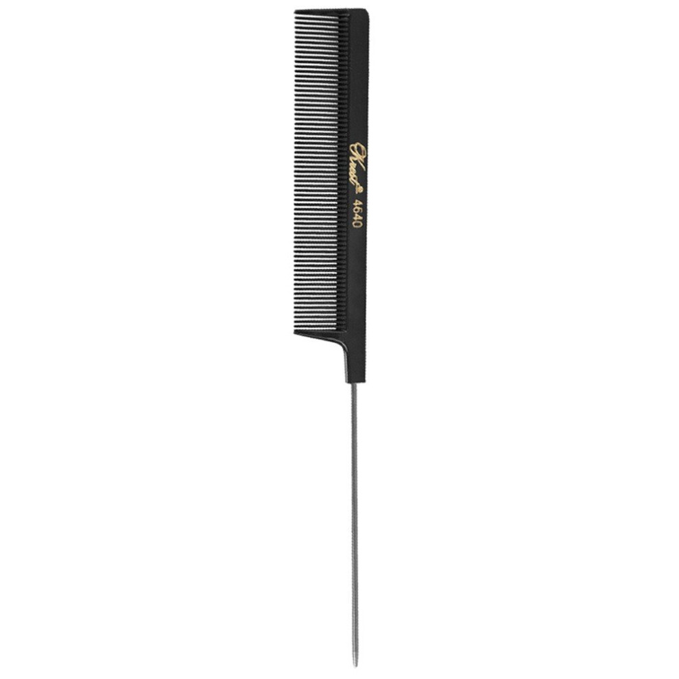 Krest 4640 8"""" Weaving Foiling Fine Tooth Rattail Hair Cutting Comb Sb-K4640-Blk