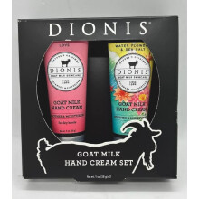 Crema mani al latte di capra Dionis, set da 2 pezzi, Love & Water Flowers & Sea Salt, 1 oz