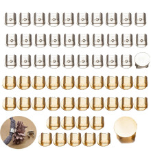 ArrErr 60 Pack Hair Ties Charms Setting Tray Clips Holder Bracket for Flatback Slime Charm Hair Beads Jewelry Ornaments Ponytail Holders Hair Elastic