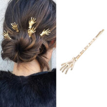 10 db aranyos ksrteties csontvz kezek Bobby pins noi lnyok halloween haj kiegsztok arany