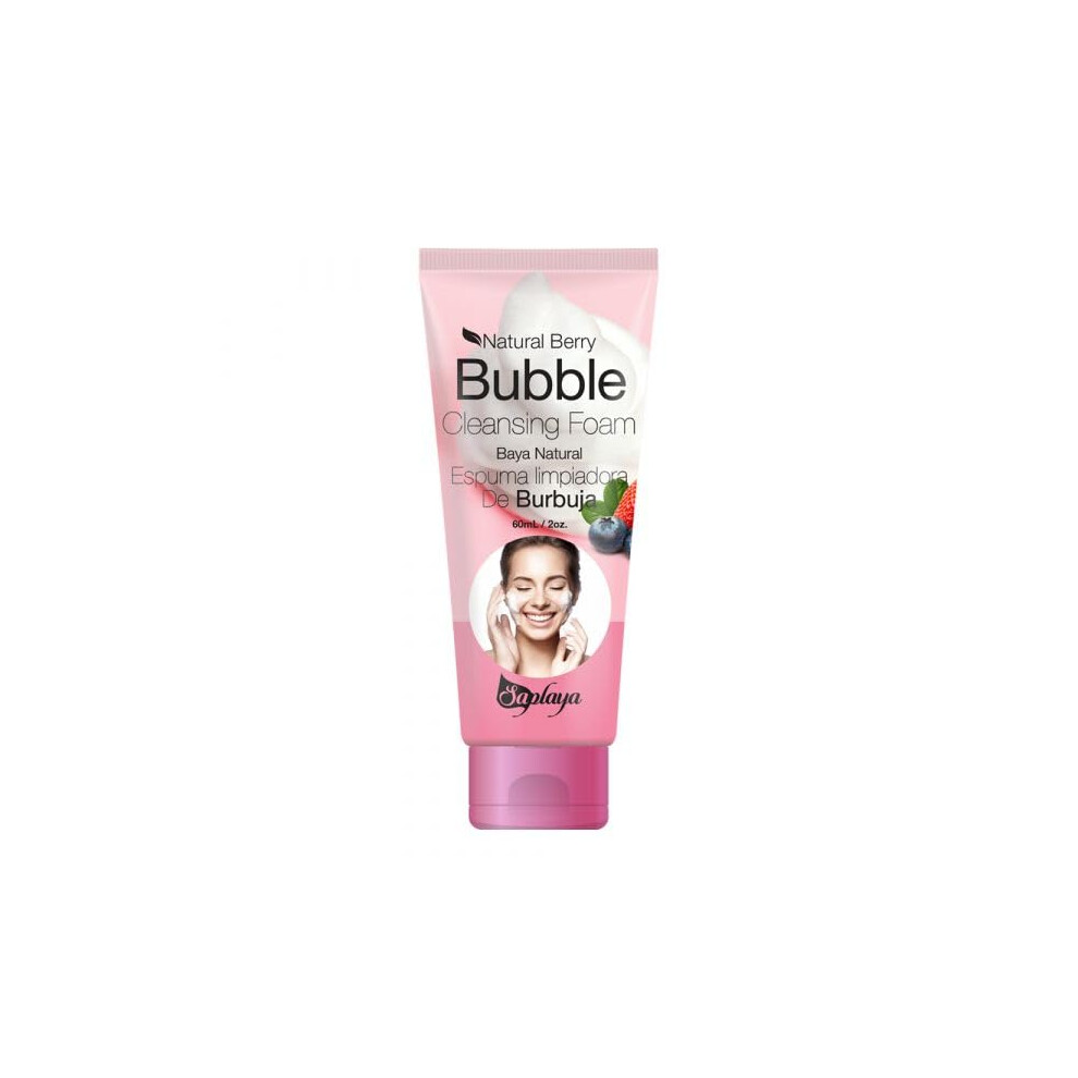 Saplaya Natural Berry Bubble Cleansing Foam Facial Cleanser 60M/2Oz