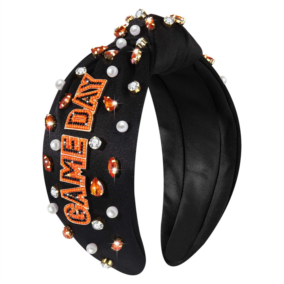 Bandeau Phalin pour femme, bandeau de baseball, de football, avec strass, pour le sport, accessoire pour maman, accessoire pour le jour du match (jour