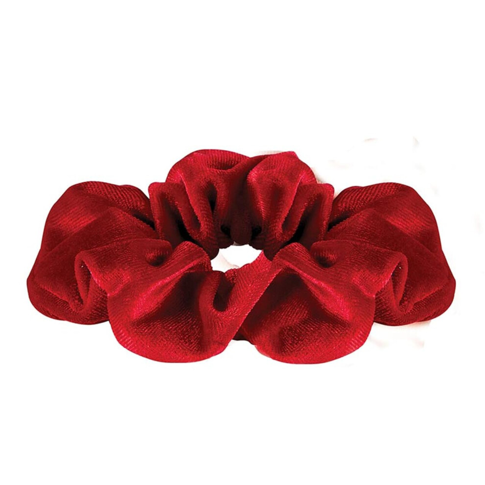 Chouchou Bella anti-n   uds, accessoire d   coratif pour panier-cadeau ou bas de No   l, grand format, velours rouge riche