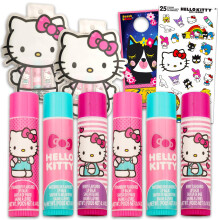 Hello Kitty Lip Balm Tubes - Bundle with 6 Hello Kitty Lip Balms in Assorted Flavors for Party Favors Plus Hello Kitty Stickers More | Hello Kitty P