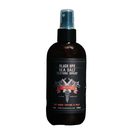 Corpsman's BLACK OPS ZEEZOUT TEXTUUR SPRAY | Gemiddelde hold | Matte afwerking | 8 ons